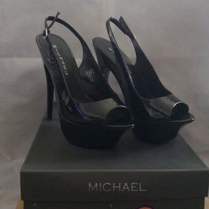 MICHAEL Justine Platform Patent Leather Heels